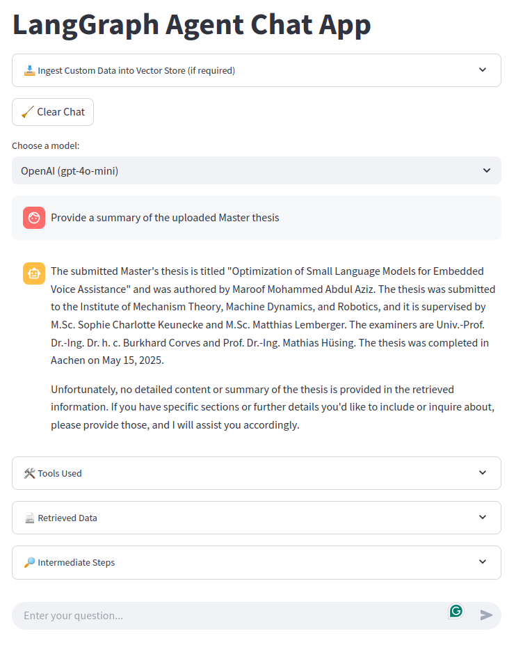 LangGraph Agent Deployment